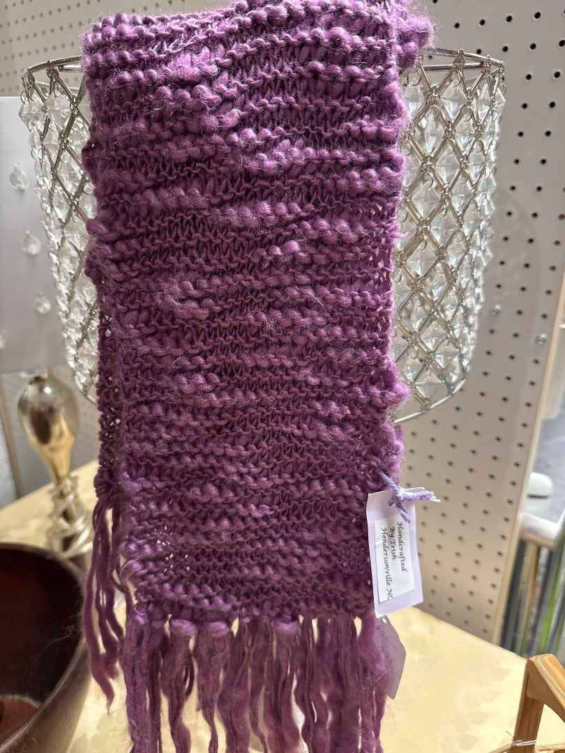 Handmade Purple Knit Scarf