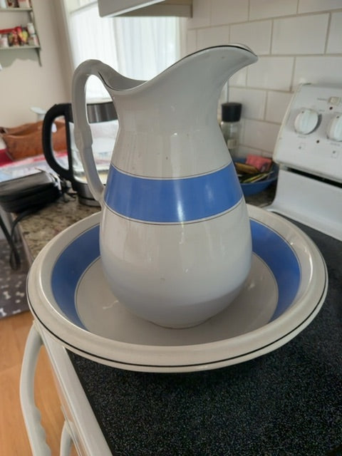 Ironstone pitcher & basin