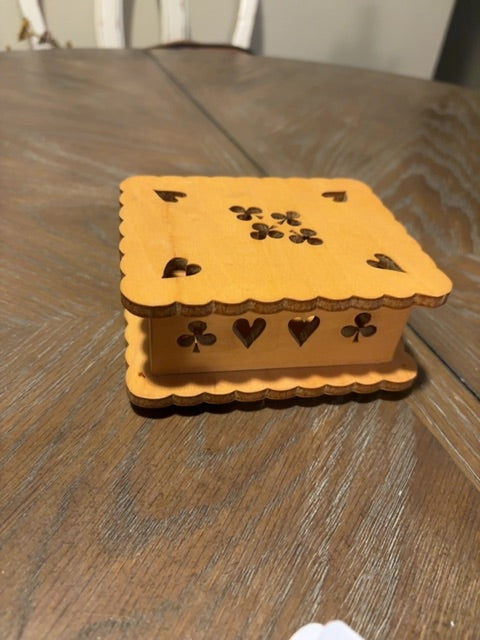 Wood  Laser cut Deck of cards holder
