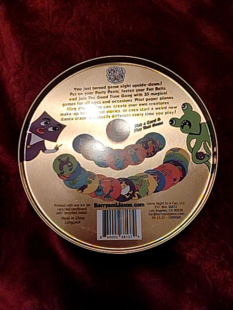 Gold/Brass Blue Green Red Barry & Jason Game Night In A Can