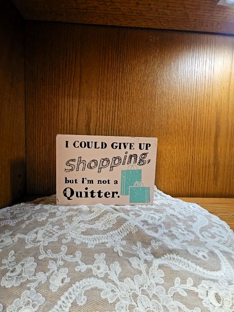 Pink Shopping Plaque LR