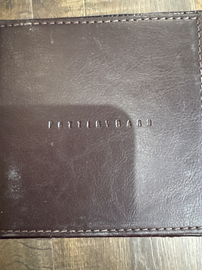 Brown Pottery Barn Leather Jewelry Box