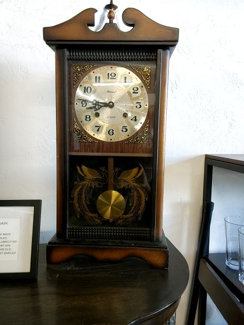 Wood and Brass Alaron Alaron 31 Day Mantle Clock, 12"x25"x5"