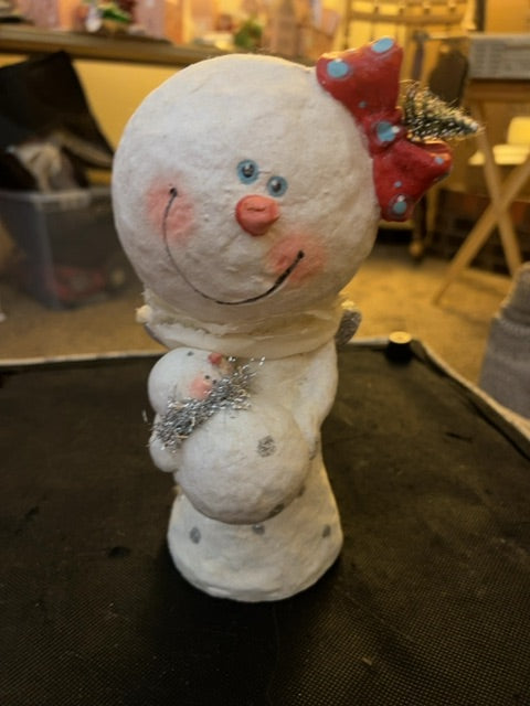 Snow mom and baby
