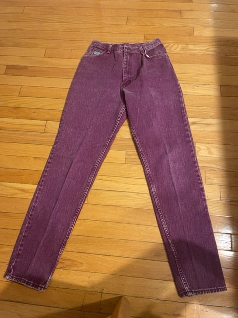 90s purple Wrangler jeans, size S/M