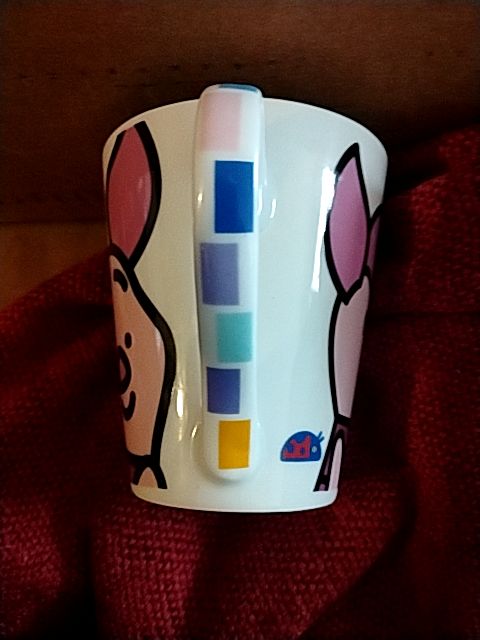 White W Pink, Blue Disney Piglet Coffee Mug