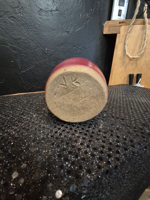 Wine Pottery Vase, 3" × 4"
