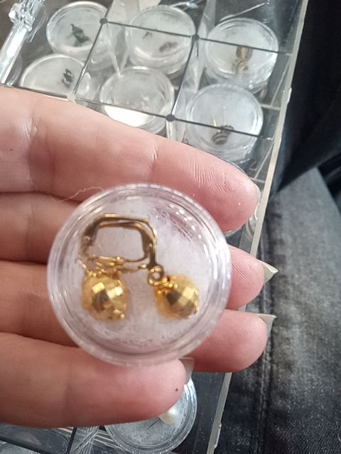 Milor gold on sterling dangles with balls