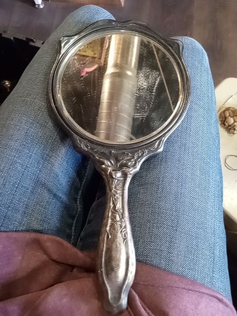 Vintage hand mirror