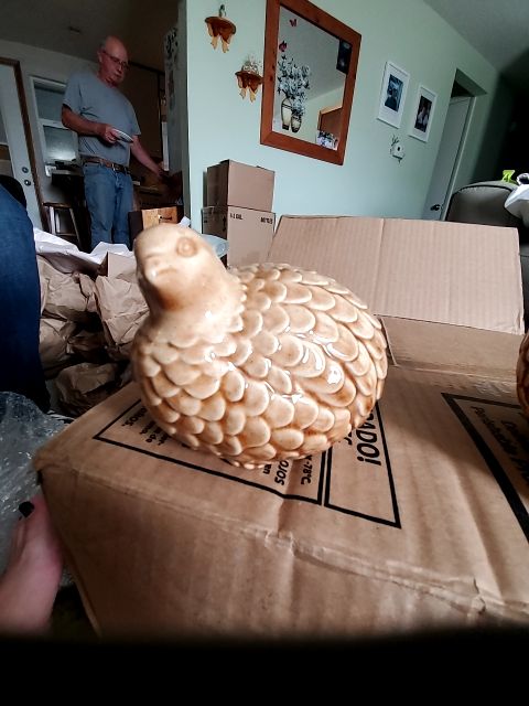 Ceramic quail set of 2