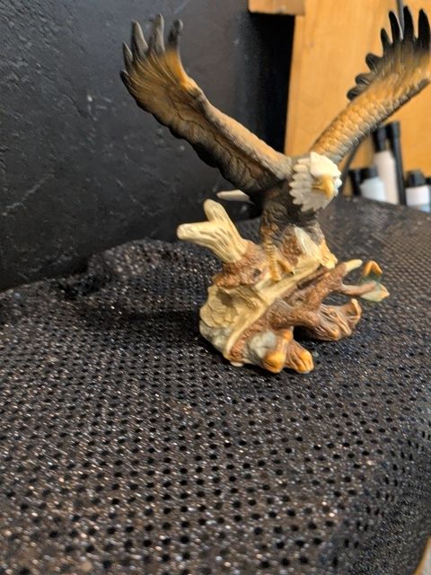 Porcelain eagle figure