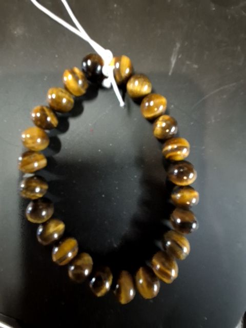 Brown Homemade Tiger Eye Bracelet, 8 mm, 8 mm