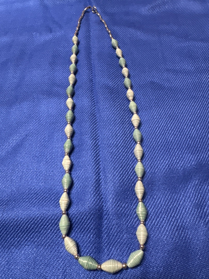 Blue Paper Necklace