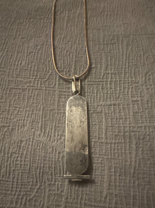 14K Accents Cartouche Necklace