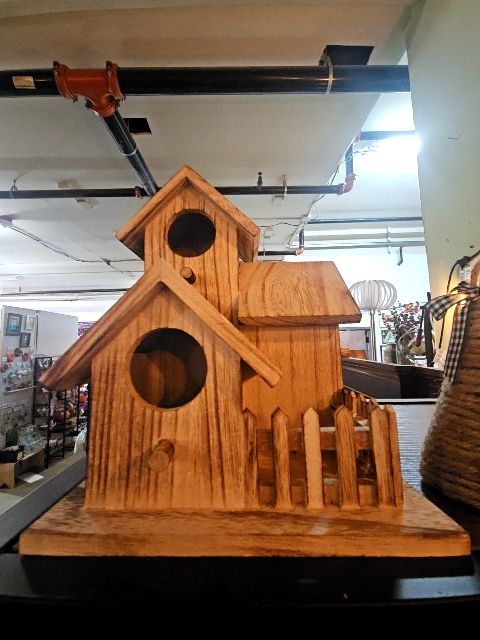 Wooden bird house