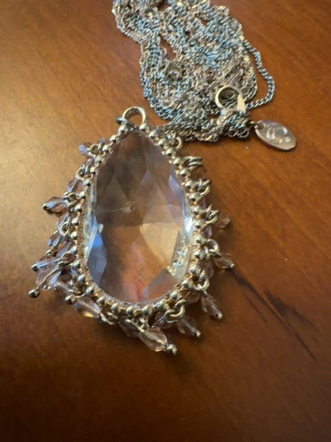Charming Charlie faceted double strand necklace