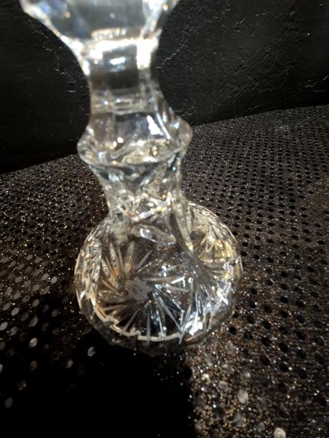 Clear Glass Candle Holder