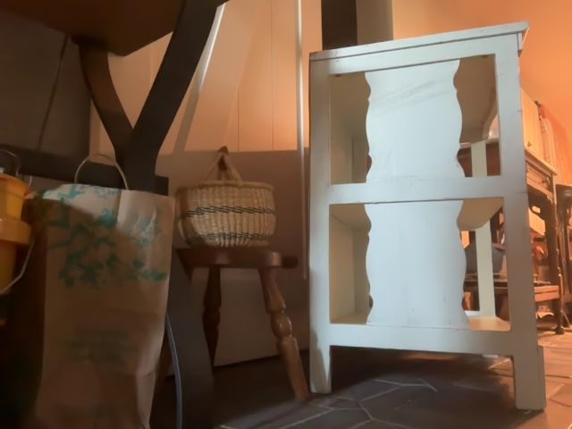light sage green vintage unknown Vintage shabby Chic Table, 30"H x 25 1/4" W x 18 1/4 D