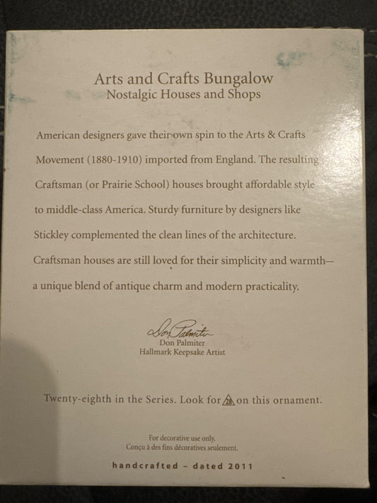 Hallmark arts and crafts bungalow keepsake