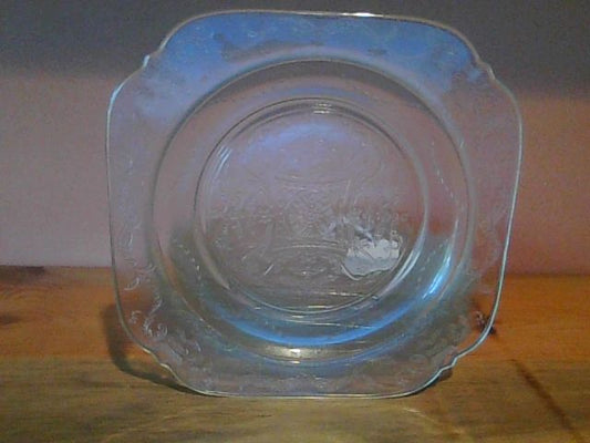 Glass Kitchen decor Set of 6 antique dessert plates, 7.5" diameter