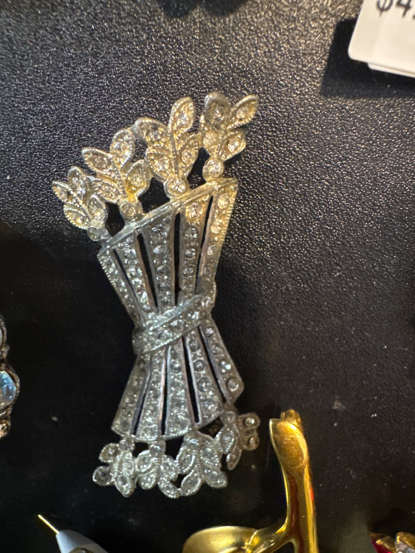 Rhinestone Napkin Broach
