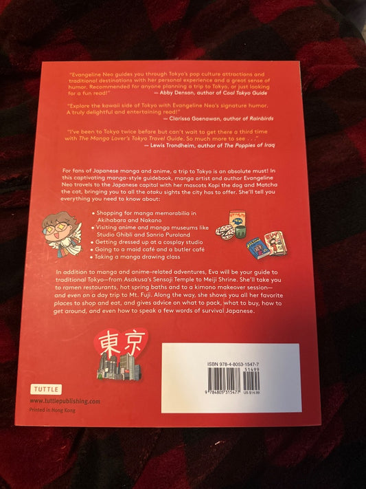 Book Manga Lovers Tokyo Travel Guide Book, 12 x 6 x 1