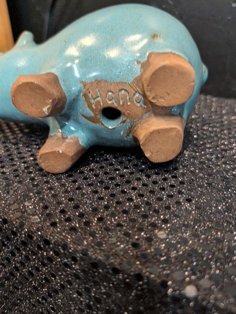 Set of 3 Blue Hippo Figures