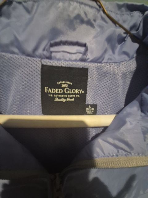 Perfect peri Faded Glory windbreaker jacket Size LG
