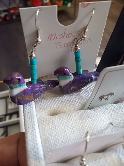 Awesome sterling mohave hummingbird earrings