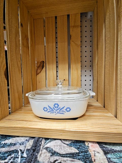 Vintage Corning P1B 1 qt dish with lid LR