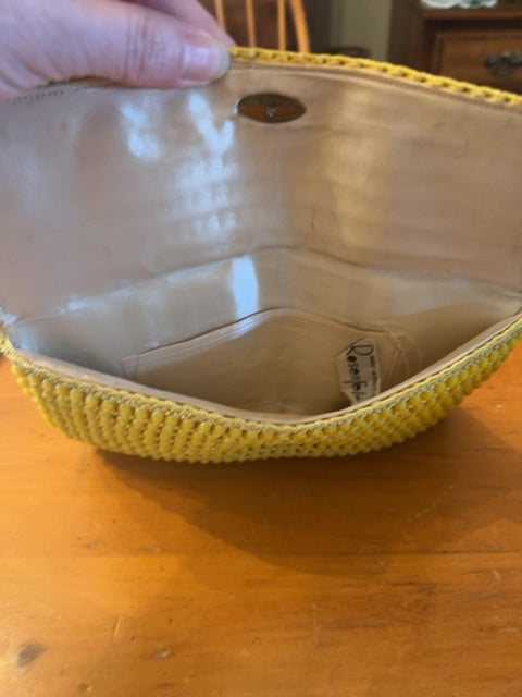 Yellow Vintage Italian Clutch