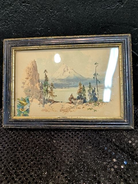 Victorian Trade Card 1890s Clark's ONT Spool Cotton Mt Hood Oregon