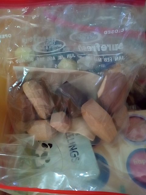 New wooden rock blocks