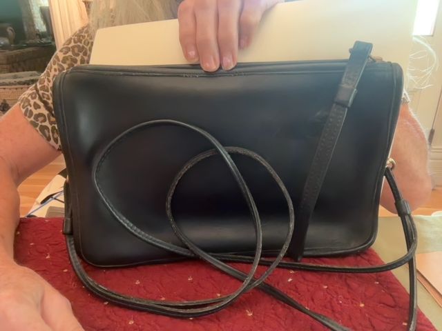 Black Leather Clutch/purse