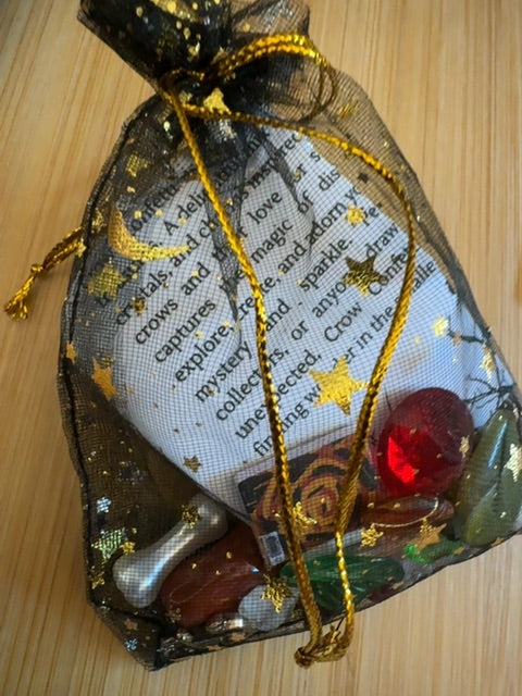 Crow confetti bag