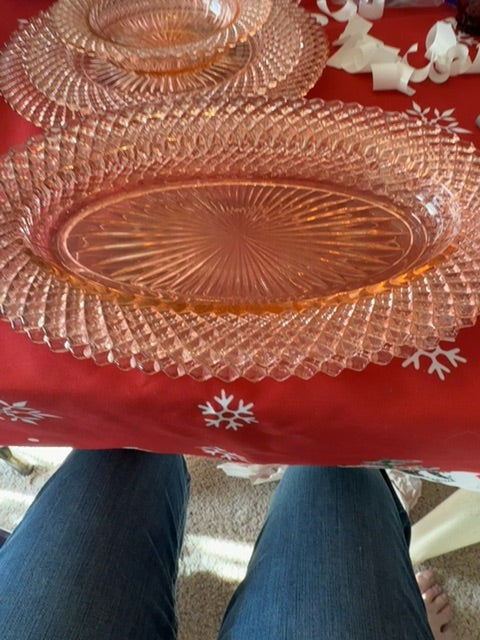 Pink Anchor Hocking Pink miss america