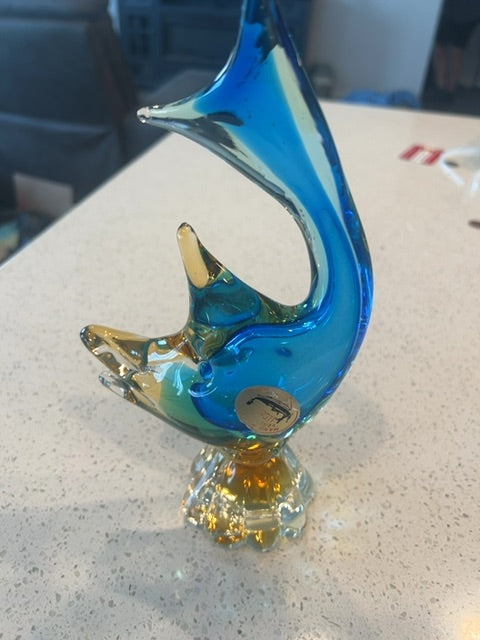 Murano glass swordfish sculpture