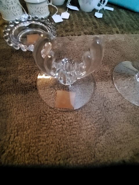 Heisey crystalite candle holder