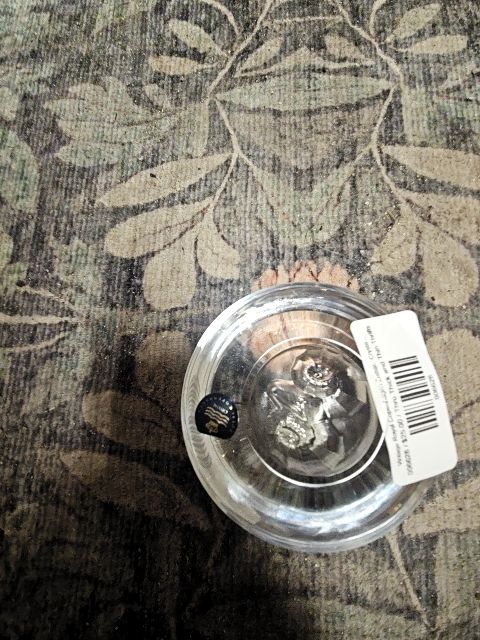 Vintage Royal Copenhagen Zodiac  Crystal paperweight