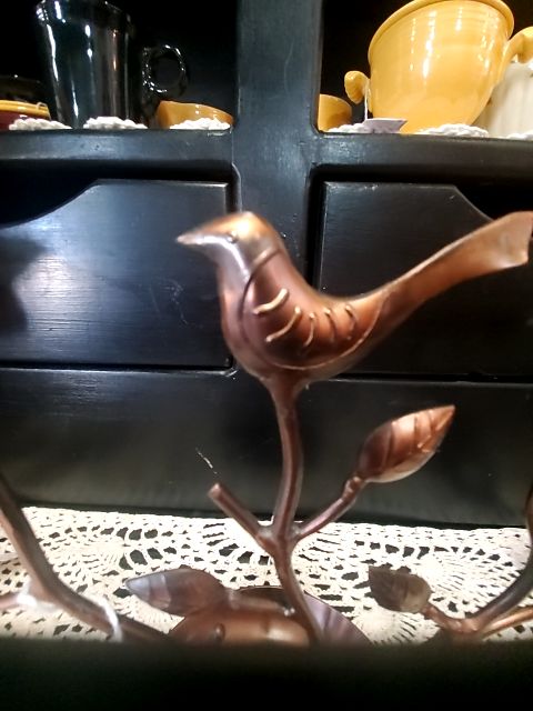 Bronze plated jewelry tree