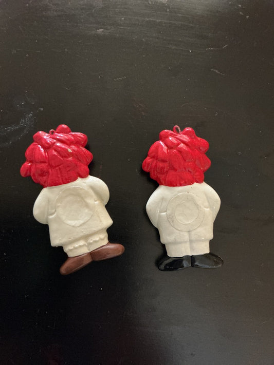 Multi Unknown Raggedy Ann and Andy, 3”