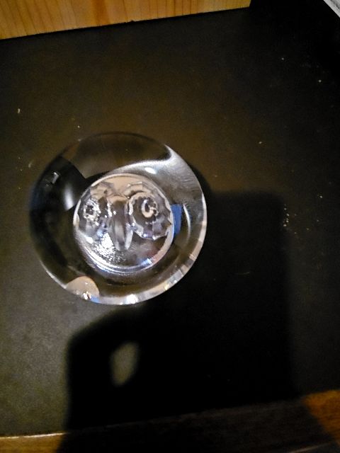 Vintage Royal Copenhagen Zodiac  Crystal paperweight
