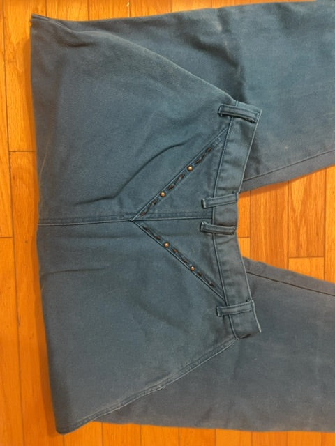 Vintage teal Blaze western jeans, S/M