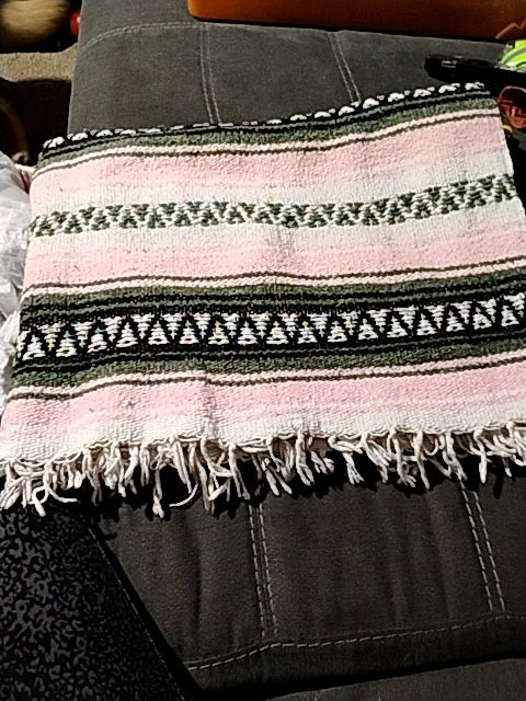Mexican Serape Blanket, Approximately Twin Size