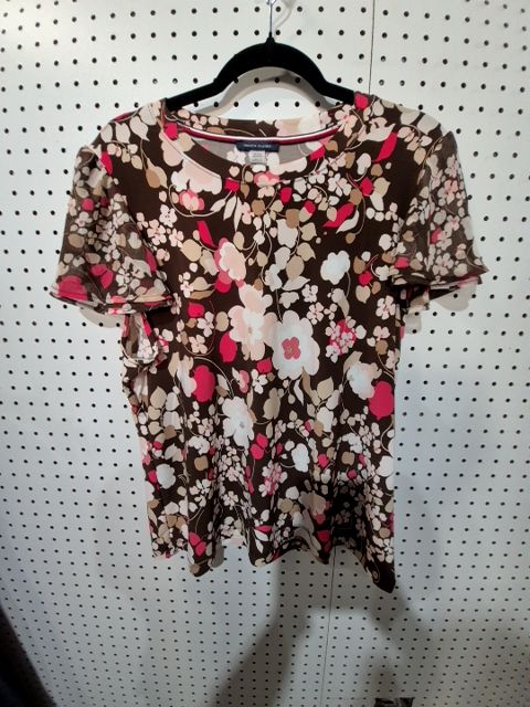 Tommy Hilfiger Brown flower blouse, XL
