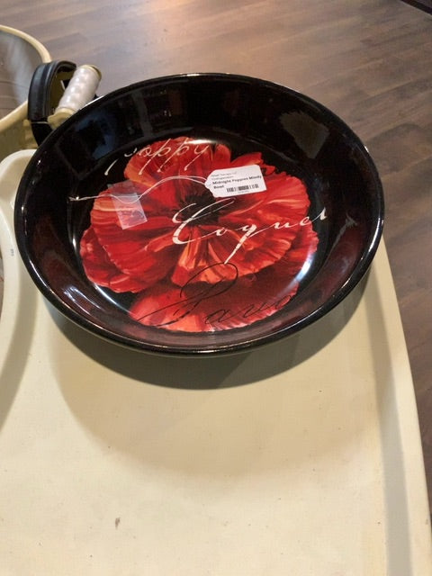 Midnight Poppies Mindy Sommers Bowl