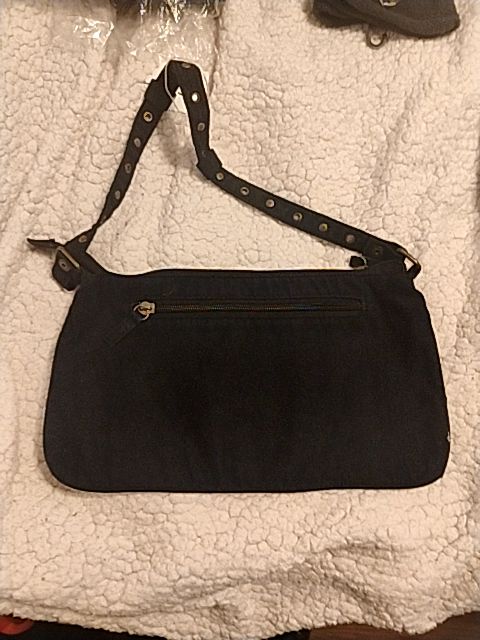 Black W/ Brass Studs Women's Clutch Purse