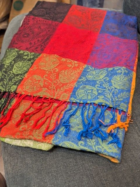Multi Colored Squares Scarf