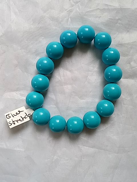 Blue Beaded stretch bracelet