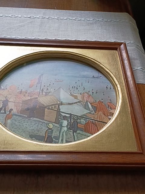 Wood Framed Albert Marquette print 15" x 15"